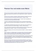 Pearson Vue real estate exam Maine questions with correct answers