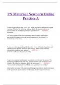 PN Maternal Newborn Online Practice A