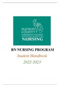 RN NURSING PROGRAM Student Handbook 2022-2023