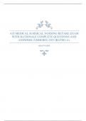 ATI MEDICAL SURGICAL NURSING RETAKE EXAM WITH RATIONALE COMPLETE QUESTIONS AND ANSWERS (VERIFIED) 2023 |RATED A+