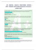 ATI - MENTAL - HEALTH - PROCTORED - RETAKE = 2019 - Reliable with Verified Questions & Answers LATEST 2023 1. A nurse is caring for a school-aged child who has conduct disorder and is being physically aggressive toward other children in the unit. Which of