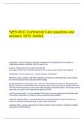 WEB WOC Continence Care questions and answers 100% verified.