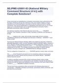 SEJPME-US001-03 (National Military Command Structure (4 hr)) with Complete Solutions!!