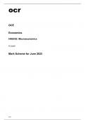 ocr A Level Economics (H460/02) MARK SCHEME June2023.