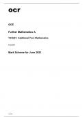 ocr A Level Further Mathematics A (Y545/01) MARK SCHEME June2023.