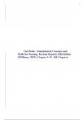 Test Bank - Fundamental Concepts and Skills for Nursing, Revised Reprint, 6th Edition (Williams, 2023), Chapter 1-41 | All Chapters