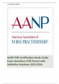 AANP FNP Certification Study Guide Exam Questions (238 Terms) with Definitive Solutions 2023-2024. 