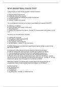 NFHS BASKETBALL RULES TEST 