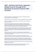 A&P - Airframe Oral Exam Jeppesen (Edited from #1 through #115) Questions & Answers Solved 100% Correct!!