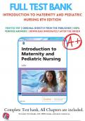 Introduction to Maternity and Pediatric Nursing 8th edition Leifer Test Bank