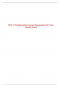 WGU C724 Information Systems Management Unit 6 Test Already Passed