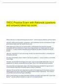 TNCC Practice Exam with Rationale questions and answers latest top score.