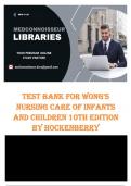 Test Bank For Wong's Essentials of Pediatric Nursing 10th Edition by Marilyn J. Hockenberry, David Wilson & Cheryl C Rodgers||ISBN NO:10,0323353169||ISBN NO:13,978-0323353168||All Chapters 1-30||Complete Guide A+.