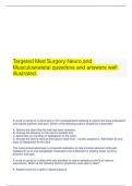 Targeted Med Surgery Neuro and Musculoskeletal questions and answers well illustrated.