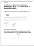 WGU Biochem Module 2 EXAM,QUESTIONS AND ANSWERS LATEST UPDATE 2023.