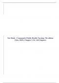 Test Bank - Community/Public Health Nursing, 7th edition (Nies, 2019), Chapter 1-34 | All Chapters