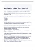 Red Dragon Karate, Black Belt Test -solved