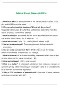 Arterial Blood Gases (ABG's) Questions and Answers