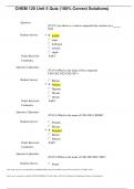 CHEM 120 Unit 5 Quiz (100% Correct Solutions) Chamberlain College of Nursing