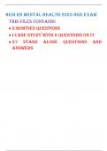 HESI RN MENTAL HEALTH SCREENSHOTS NGN EXAM-QUESTIONS WITH ANSWER KEYS