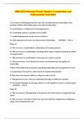 NUR 2333 Nursing Trends Chapter 4 Leadership and Followership Test 2023