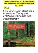 Theory and Practice of Counseling and Psychotherapy 10th Edition Test Bank by Corey