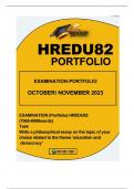 HREDU82 EXAMINATION PORTFOLIO 2023