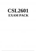 CSL2601 EXAM PACK 2023 - DISTINCTION GUARANTEED