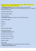 ASM 275 Test 3, Unit 15 Projectile Trauma, ASM 275 Exam #3 - Stojanowski (ASU), ASM 275 Unit 4 (2023/2024) Newest Questions and Answers (Verified Answers)