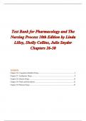 Test Bank for Pharmacology and The Nursing Process 10th Edition by Linda Lilley, Shelly Collins, Julie Snyder Chapters 26-30