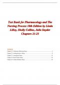 Test Bank for Pharmacology and The Nursing Process 10th Edition by Linda Lilley, Shelly Collins, Julie Snyder Chapters 21-25