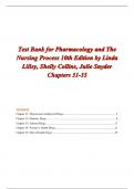 Test Bank for Pharmacology and The Nursing Process 10th Edition by Linda Lilley, Shelly Collins, Julie Snyder Chapters 31-35