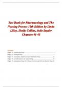 Test Bank for Pharmacology and The Nursing Process 10th Edition by Linda Lilley, Shelly Collins, Julie Snyder Chapters 41-45