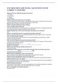 UNE Medical Biochemistry Midterm Review Questions & Answers Rated 100% Correct!!  Ribose and NADPH A family presents for genetic counseling. The couple has two female children who are alive and well; however, their infant son recently died in the nursery 