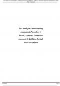 Test bank for Understanding Anatomy & Physiology A Visual, Auditory, Interactive Approach 3rd Edition by Gale Sloan Thompson |9780803676459 | Chapter 1-25 A+