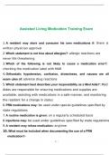 Assisted Living Medication Training Exam 2022 with complete solution