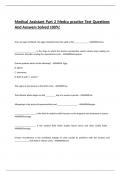  Medical Assistant Part 2 Medca practice Test Questions  And Answers Solved 100%!