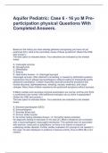 Aquifer Pediatric: Case 6 - 16 yo M Pre-participation physical Questions With Completed Answers.