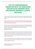 VATI PN COMPREHENSIVE PREDICTOR WITH 180 QUESTIONS AND DETAILED ANSWERS WITH RATIONALES GRADED A+ LATEST 2023-2024