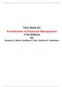 Test Bank for Foundations of Financial Management 17th Edition by Stanley B. Block, Geoffrey A. Hirt, Bartley R. Danielsen 