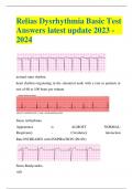 Relias Dysrhythmia Basic Test Answers latest update 2023 - 2024