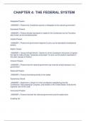 CHAPTER 4: THE FEDERAL SYSTEM Delegated Powers ANSWER = Powers the Constitution grants or delegates to the national government Expressed Powers ANSWER = Powers directly expressed or stated in the Constitution by the Founders; also known as enumerated powe