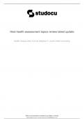 LATEST HESI Health Assessment Topics Review