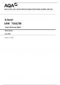 AQA A-level LAW 7162/3B Paper 3B Human Rights Mark scheme June 2023 Version: 1.0 Final