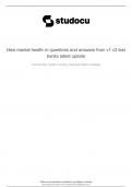 UPDATED HESI Mental Health RN Questions and Answers from V1-V3 Test Banks and Actual Exams (2023-24) A+ GUARANTEE