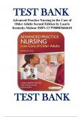 Test Bank for Advanced Practice Nursing in the Care of Older Adults 2nd Edition by Laurie Kennedy-Malone