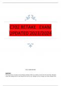 C702 RETAKE EXAM UPDATED 2023/2024