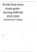 Nr546 Final exam study guide - Nursing (NR546) 2023-2024 Chamberlain College