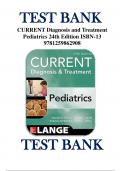 Test Bank - CURRENT Diagnosis and Treatment Pediatrics 24th Edition by William W. Hay