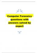 Computer Forensics questions with answers solved by expert